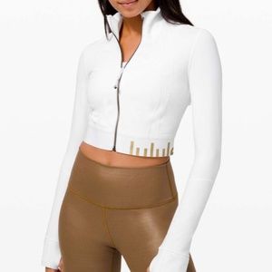 Lululemon Define Jacket Cropped - White/Gold - Sold Out